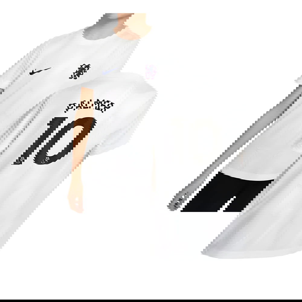 2025-2026 Chelsea Pre-Match Shirt (White) - Kids (Palmer 10)