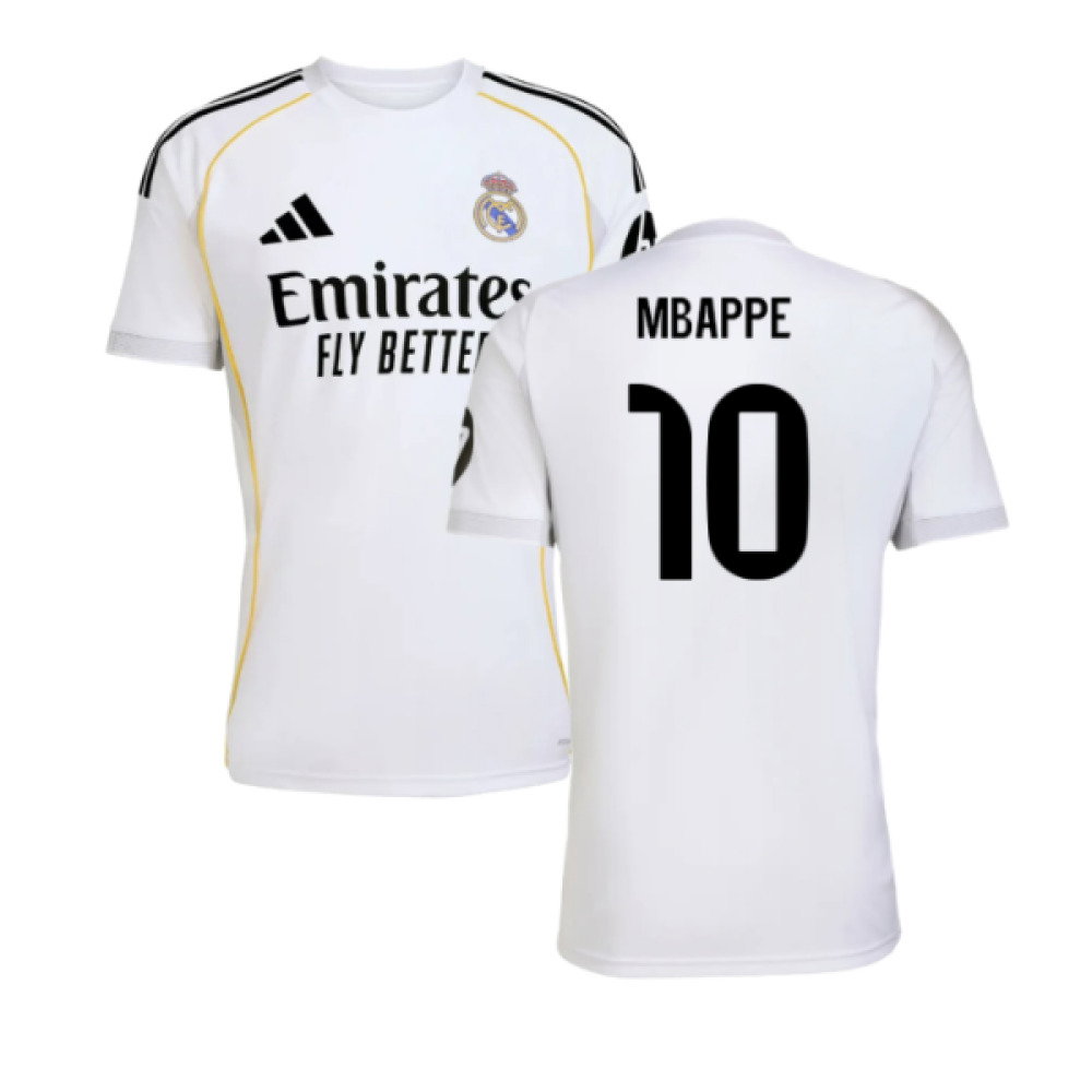 2025-2026 Real Madrid Home Shirt (Mbappe 10)