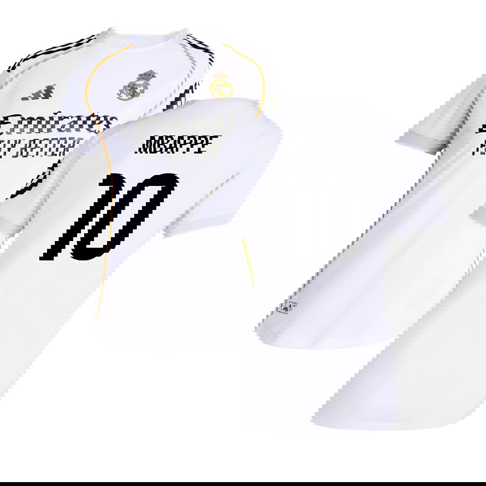 2025-2026 Real Madrid Authentic Home Shirt (Womens) (Mbappe 10)