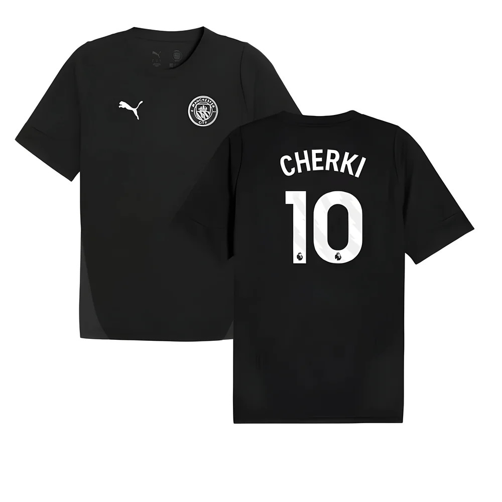 2025-2026 Man City Training Jersey (Black) (Cherki 10)