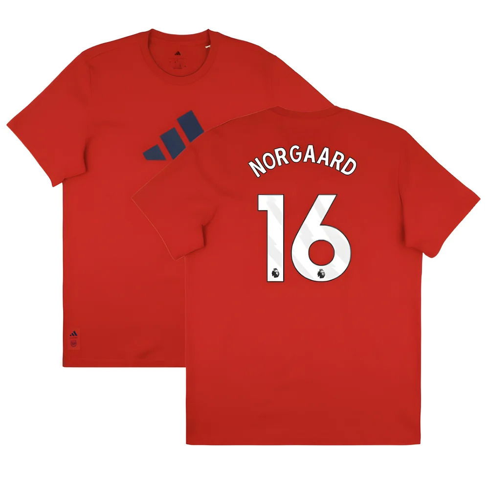 2025-2026 Arsenal Season Graphic Tee (Scarlet) (Norgaard 16)