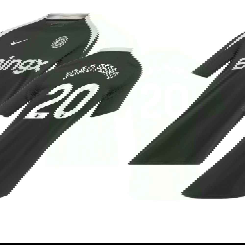 2025-2026 Chelsea Dri-Fit Strike Training Shirt (Green) (Joao Pedro 20)