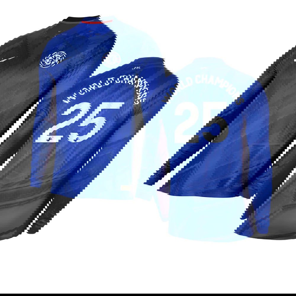 2025-2026 Chelsea Home Long Sleeve Shirt (World Champions 25)