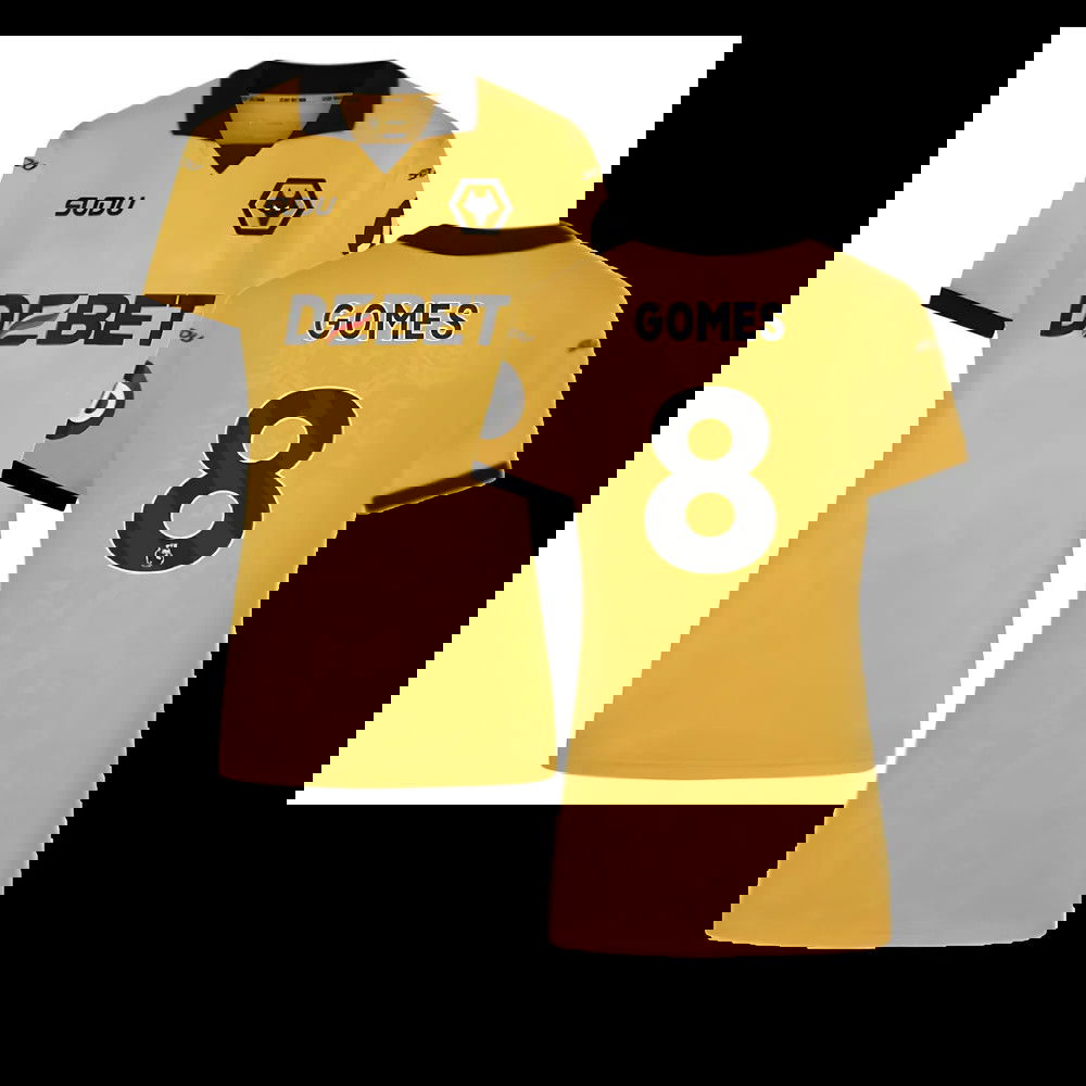 2025-2026 Wolves Home Shirt (Womens) (Gomes 8)