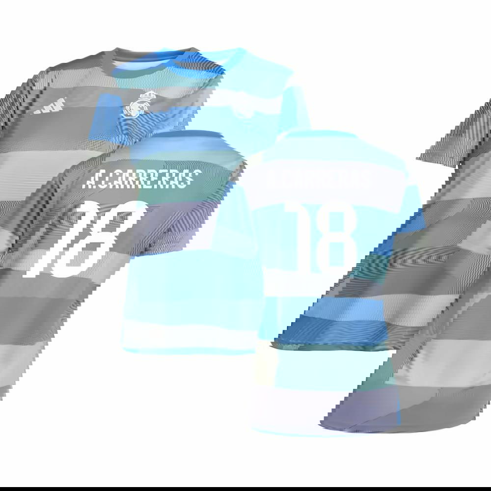 2025-2026 Real Madrid Pre-Match Shirt (Bluebird) - Womens (A.Carreras 18)