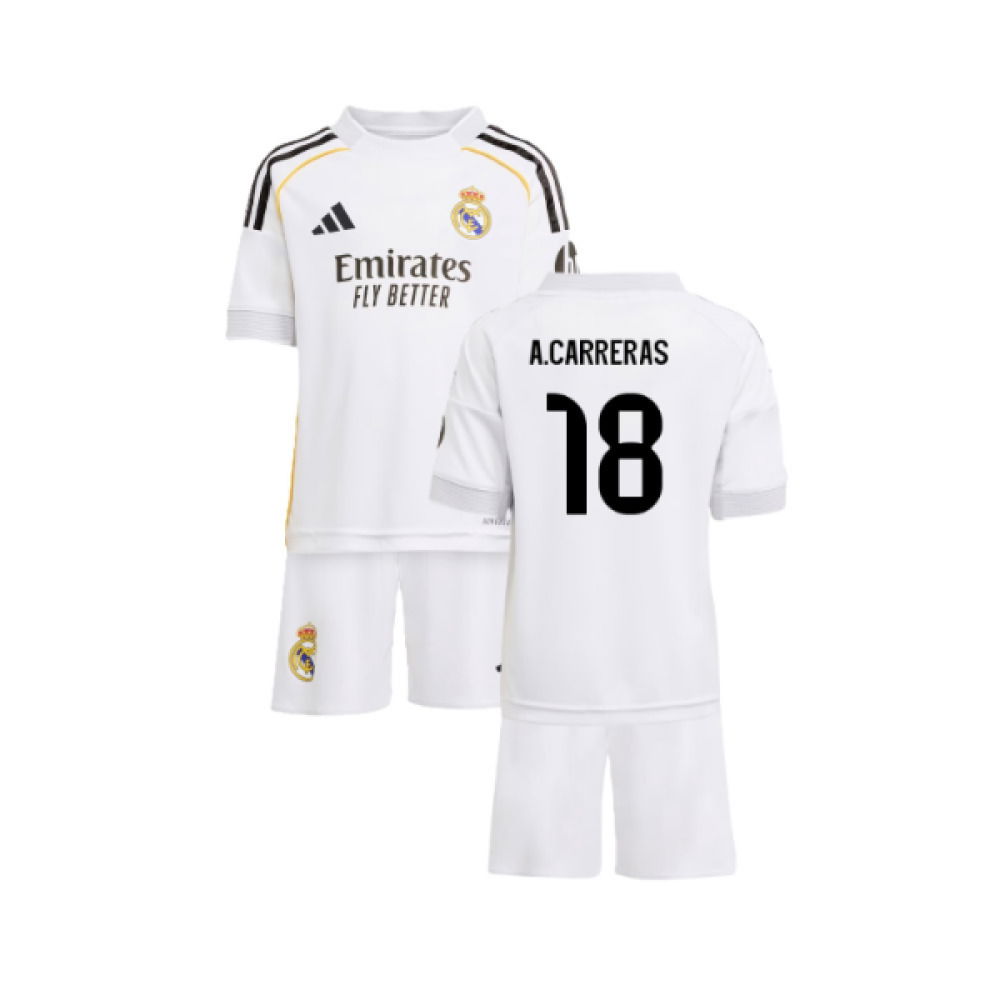 2025-2026 Real Madrid Home Mini Kit (A.Carreras 18)