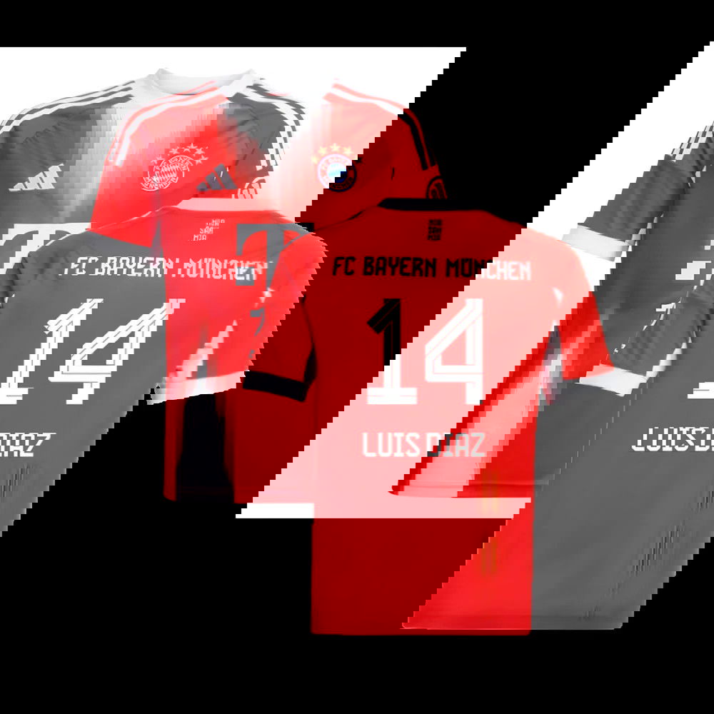2025-2026 Bayern Munich Home Shirt (Kids) (Luis Diaz 14)