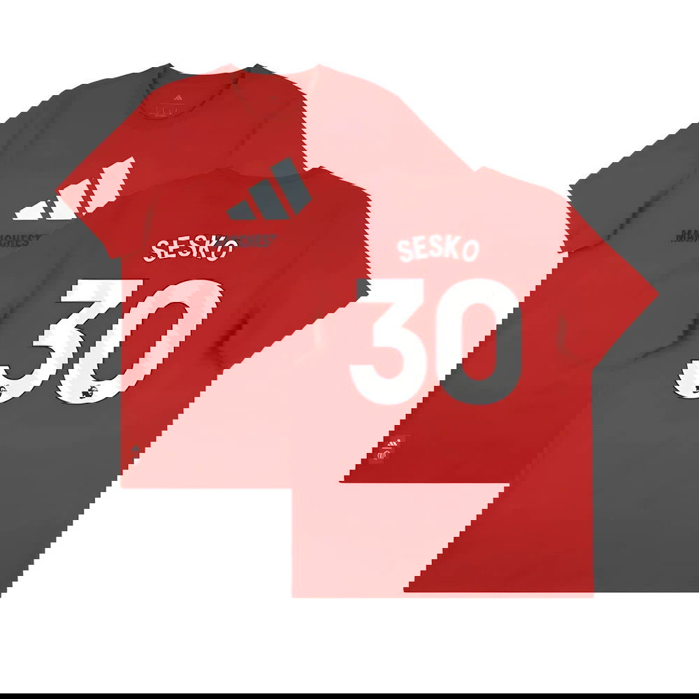 2025-2026 Man Utd Seasonal Graphic Tee (Red) (Sesko 30)