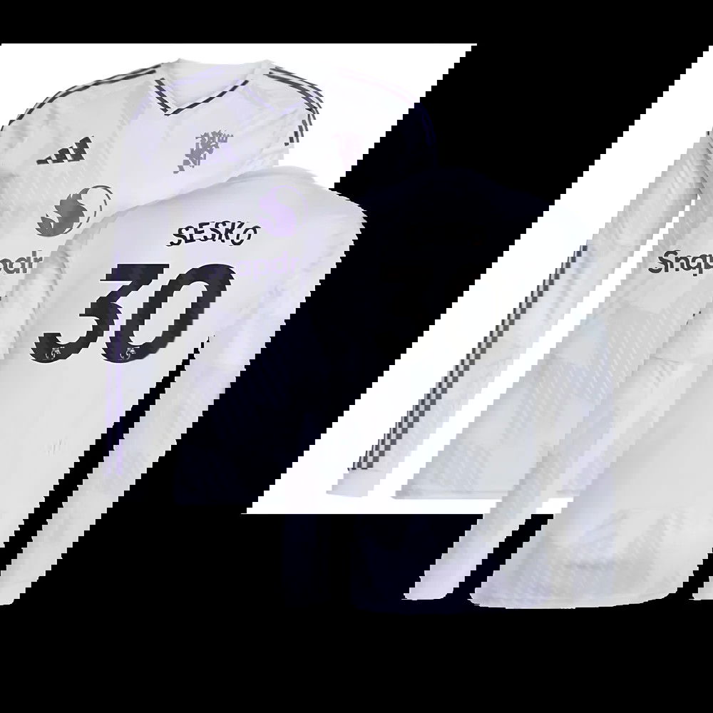 2025-2026 Man Utd Long Sleeve Away Shirt (Sesko 30)
