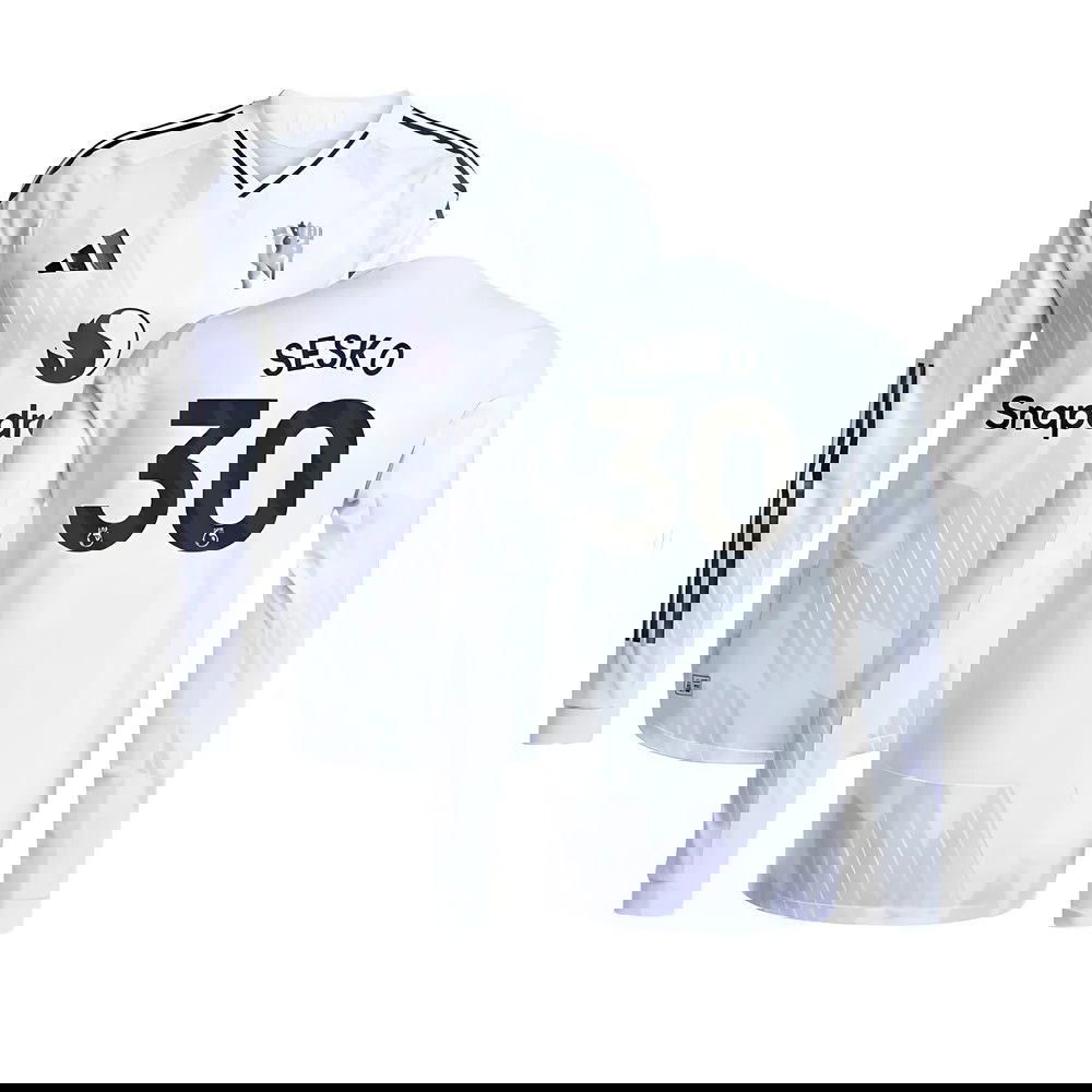 2025-2026 Man Utd Authentic Long Sleeve Away Shirt (Sesko 30)