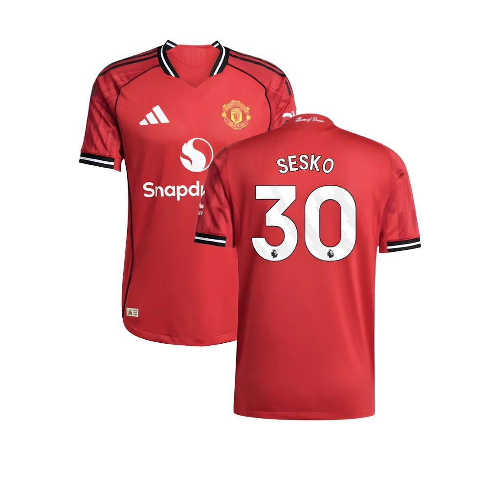2025-2026 Man Utd Authentic Home Shirt (Sesko 30)