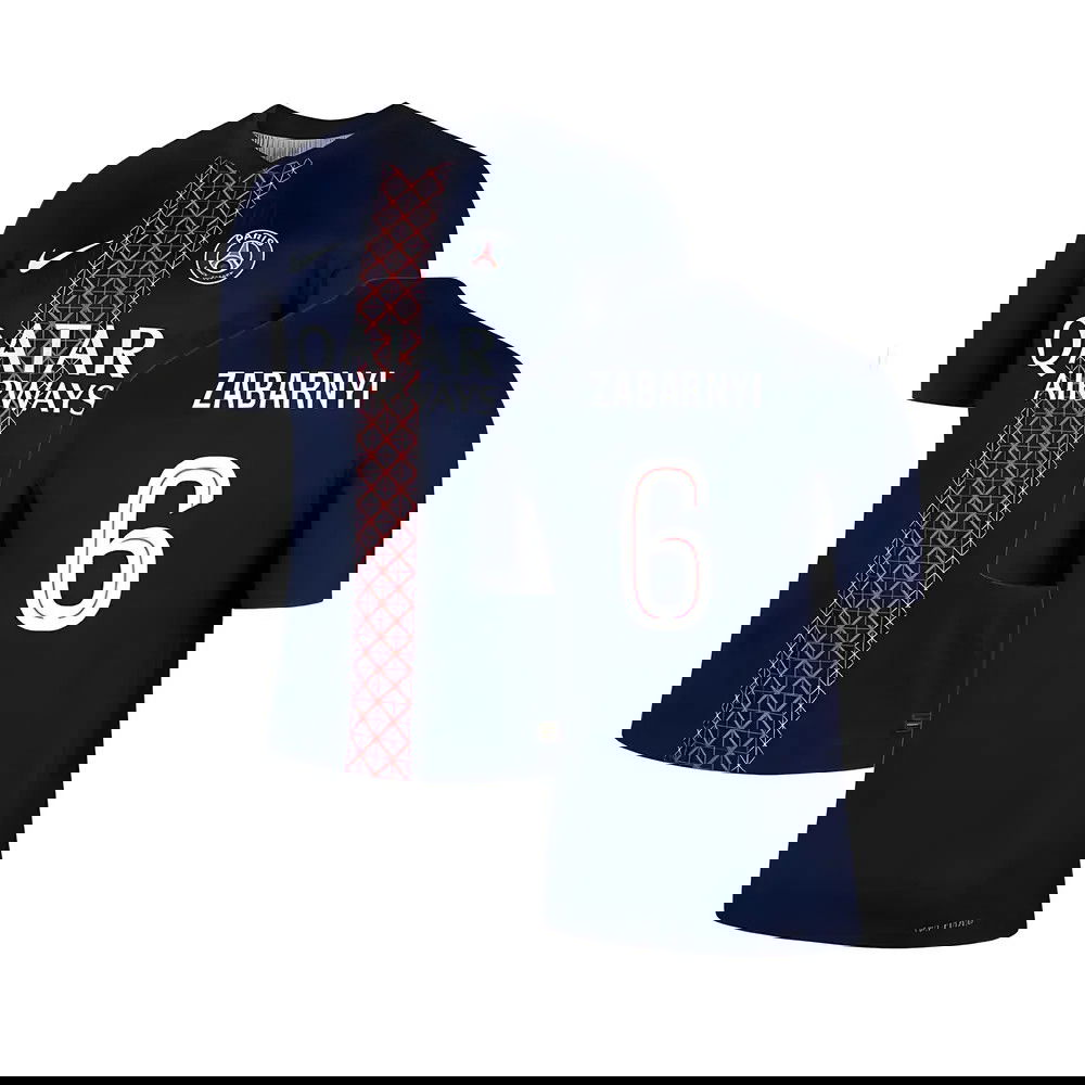 2025-2026 PSG Home Dri-Fit ADV Authentic Shirt (Zabarnyi 6)