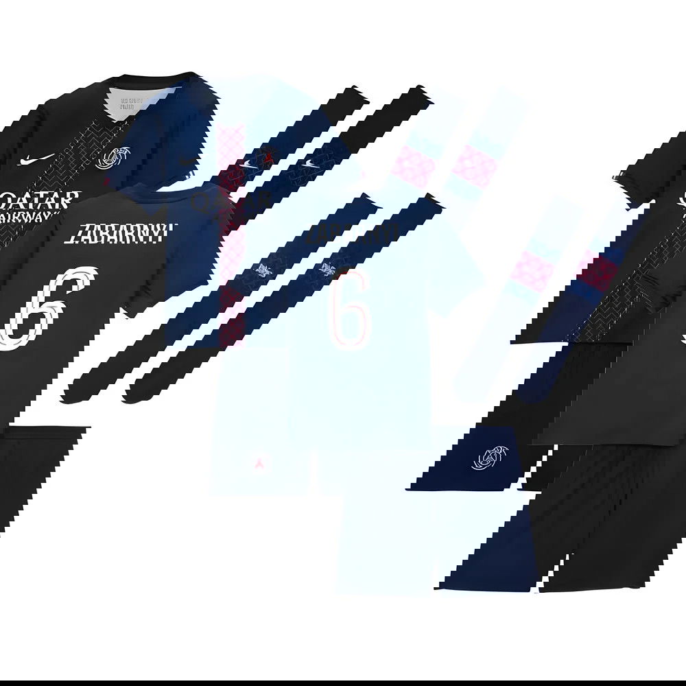 2025-2026 PSG Home Little Kids Mini Kit (Zabarnyi 6)