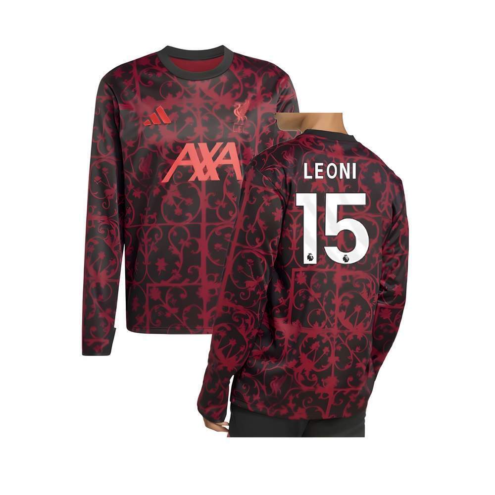 2025-2026 Liverpool Pre-Match Warm Top (Black) (Leoni 15)