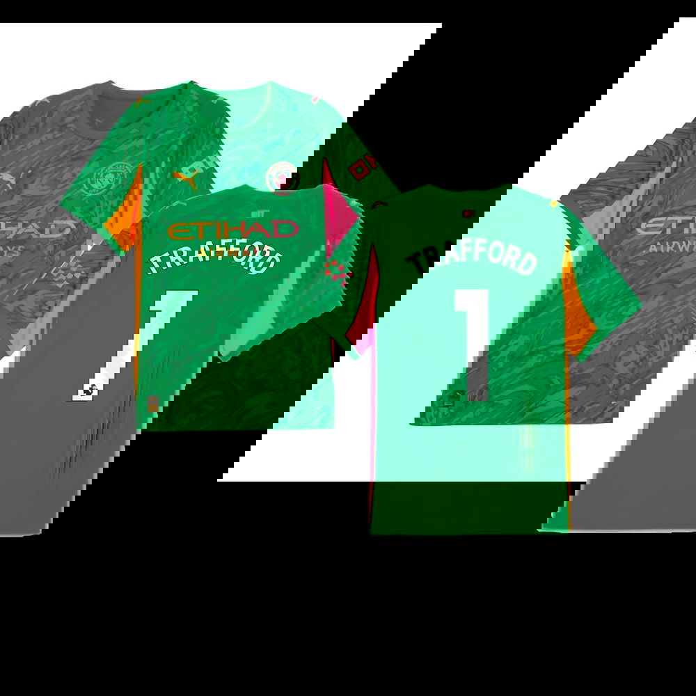 2025-2026 Man City Goalkeeper Away Shirt (Green) (Trafford 1)