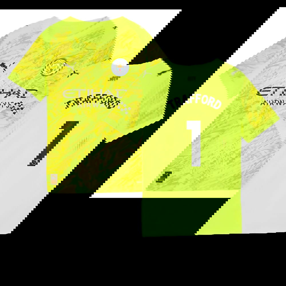 2025-2026 Man City Goalkeeper Third Shirt (Yellow) - Kids (Trafford 1)