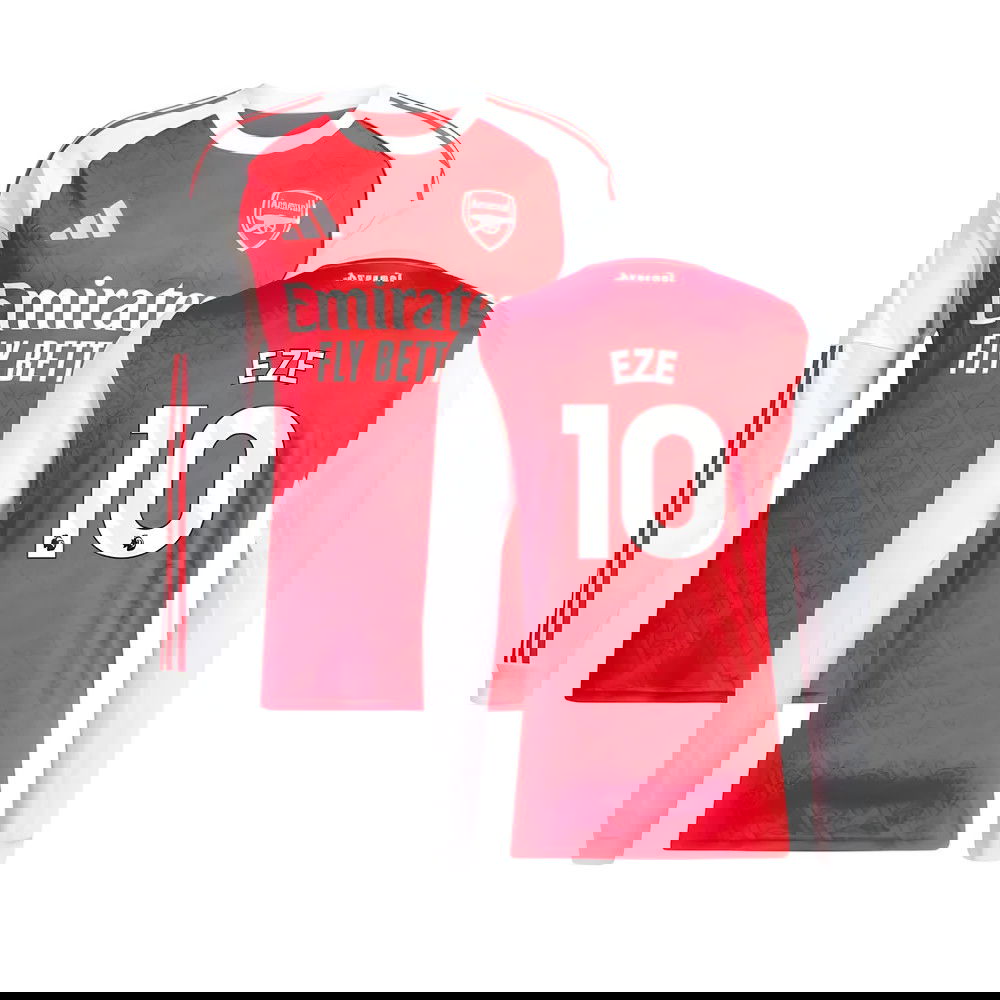 2025-2026 Arsenal Long Sleeve Home Shirt (Eze 10)