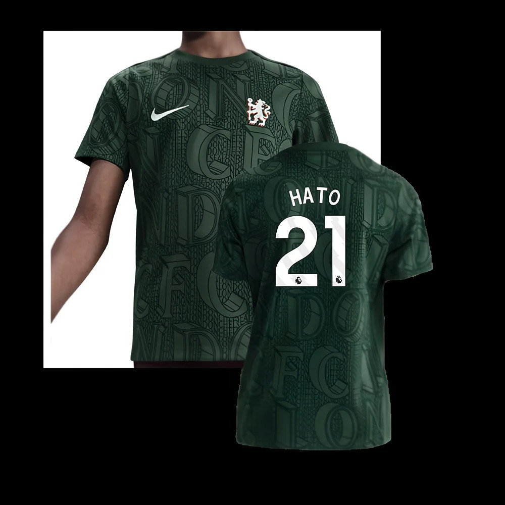 2025-2026 Chelsea Pre Match Shirt (Green) - Kids (Hato 21)