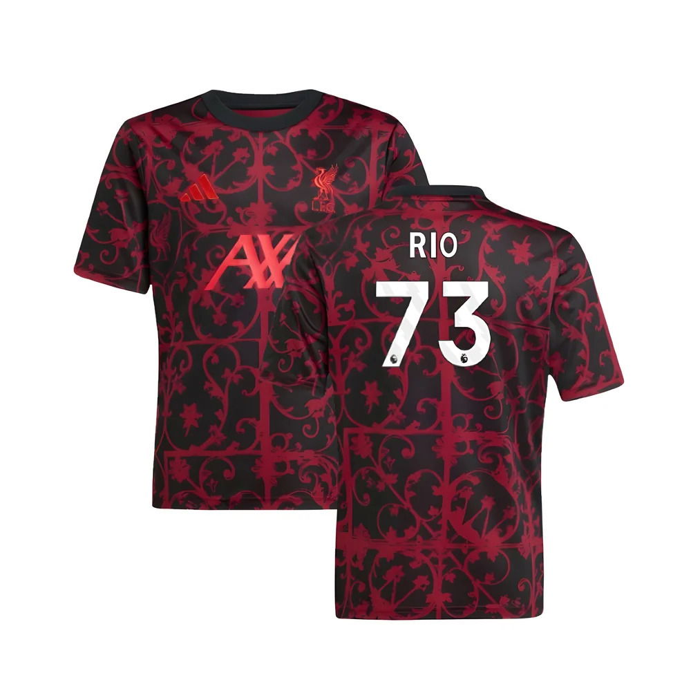 2025-2026 Liverpool Pre-Match Shirt (Black) - Kids (Rio 73)