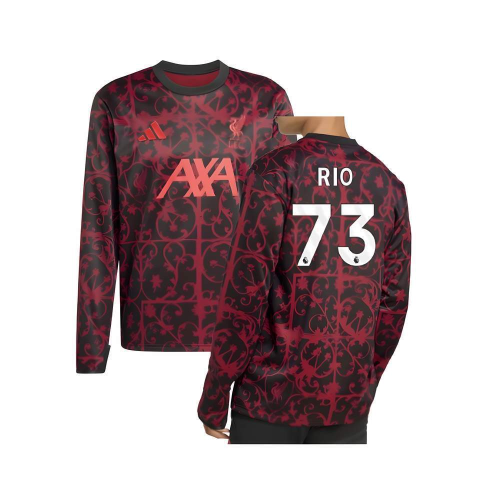 2025-2026 Liverpool Pre-Match Warm Top (Black) (Rio 73)