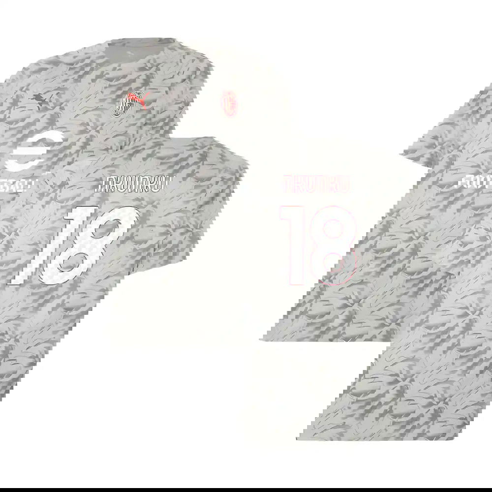 2025-2026 AC Milan Warm Up Jersey (Smokey Gray) (Nkunku 18)