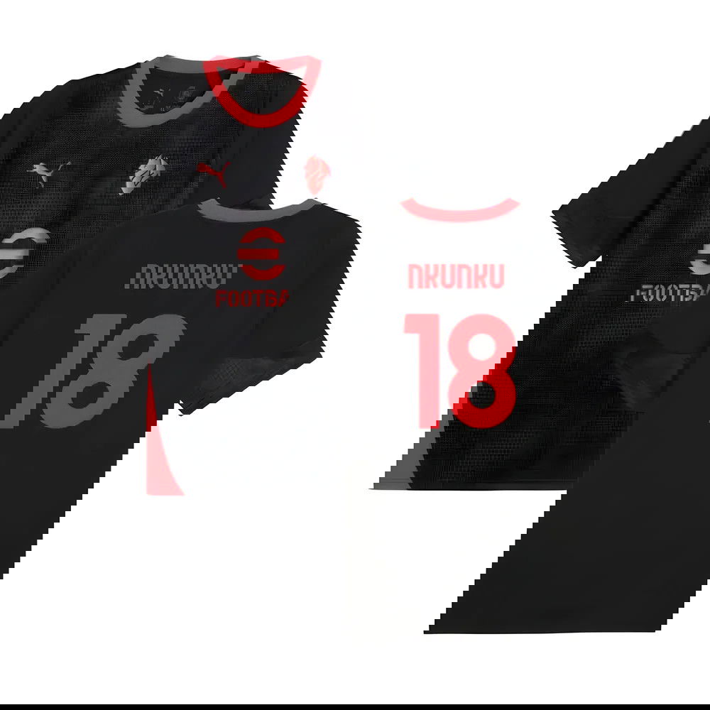 2025-2026 AC Milan Training Jersey (Black) (Nkunku 18)