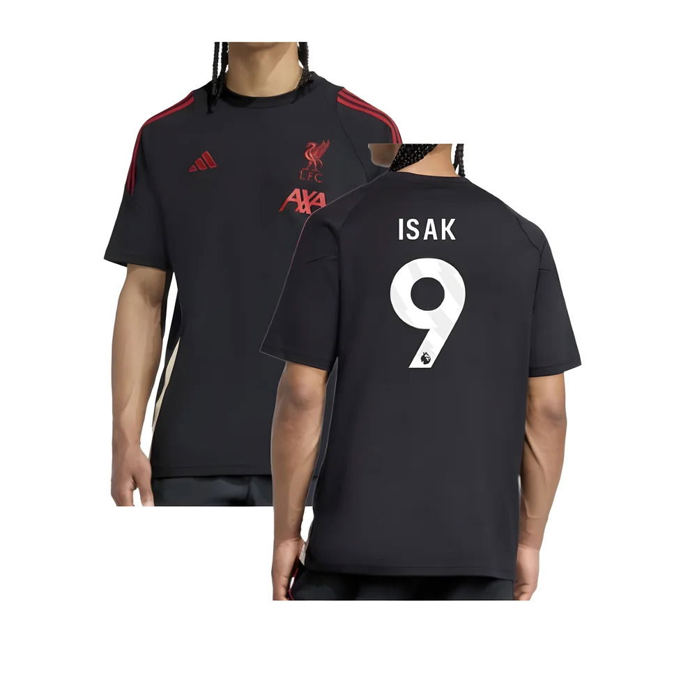 2025-2026 Liverpool Training Tee (Black) (Isak 9)