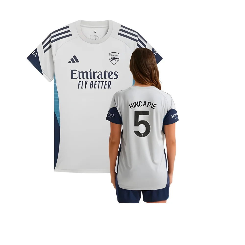2025-2026 Arsenal Training Shirt (Grey Two) - Womens (Hincapie 5)