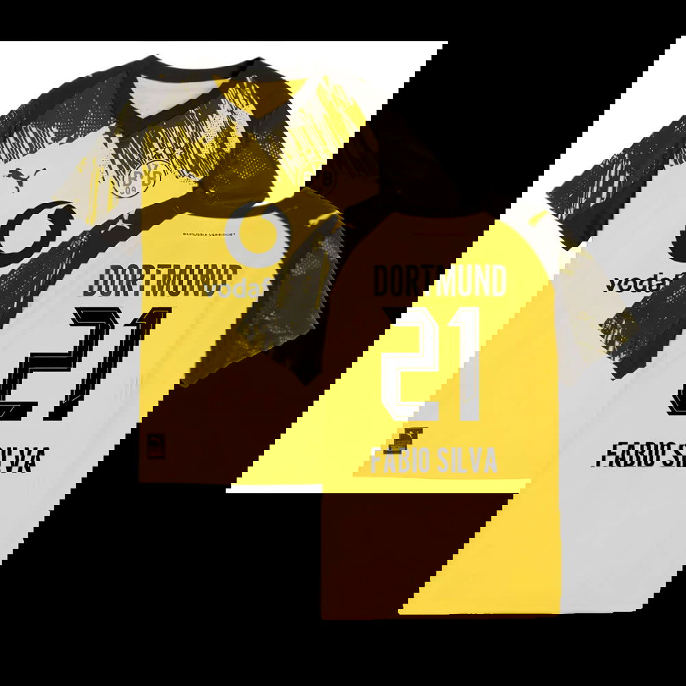 2025-2026 Borussia Dortmund Home Shirt (Kids) (Fabio Silva 21)