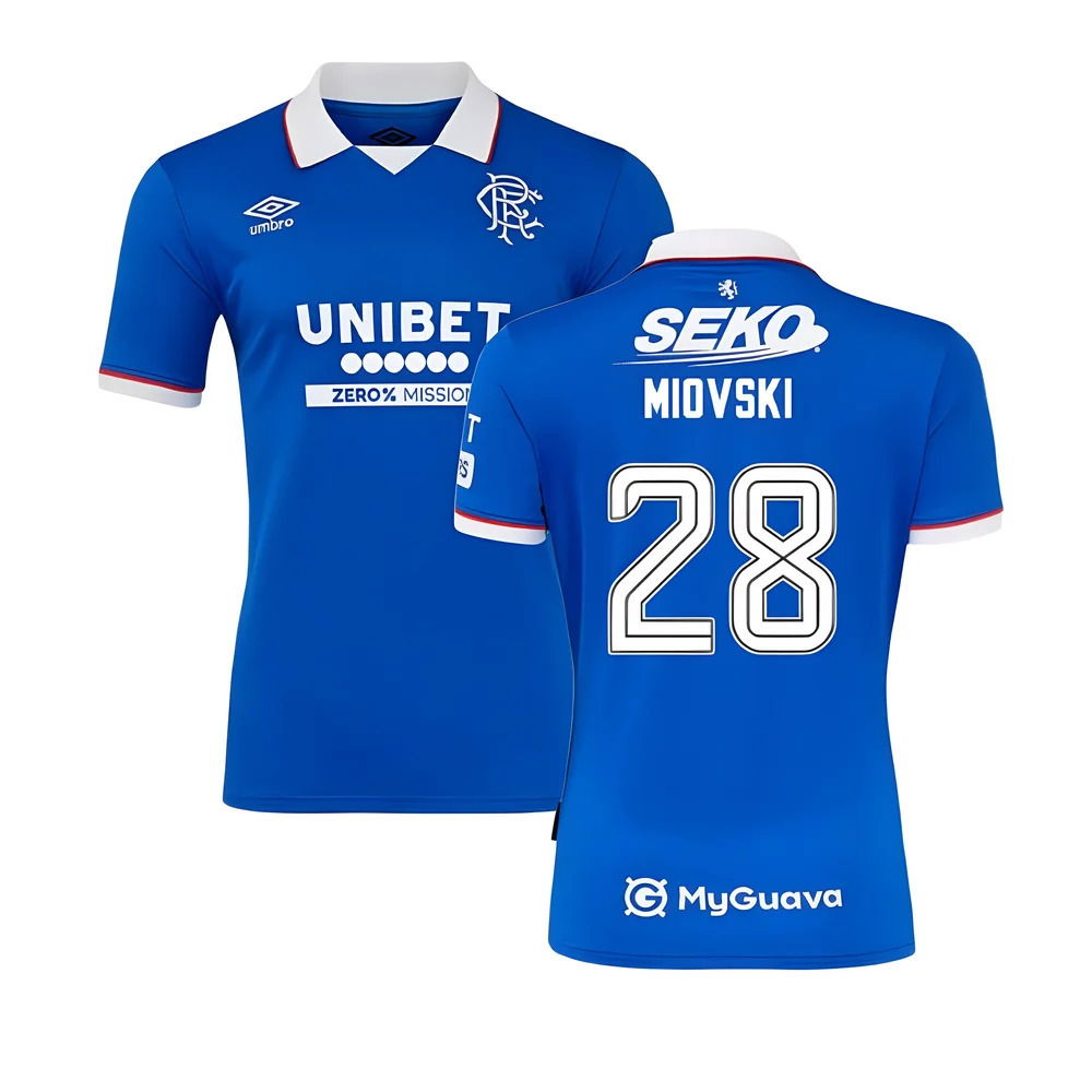 2025-2026 Rangers Home Shirt (Miovski 28)
