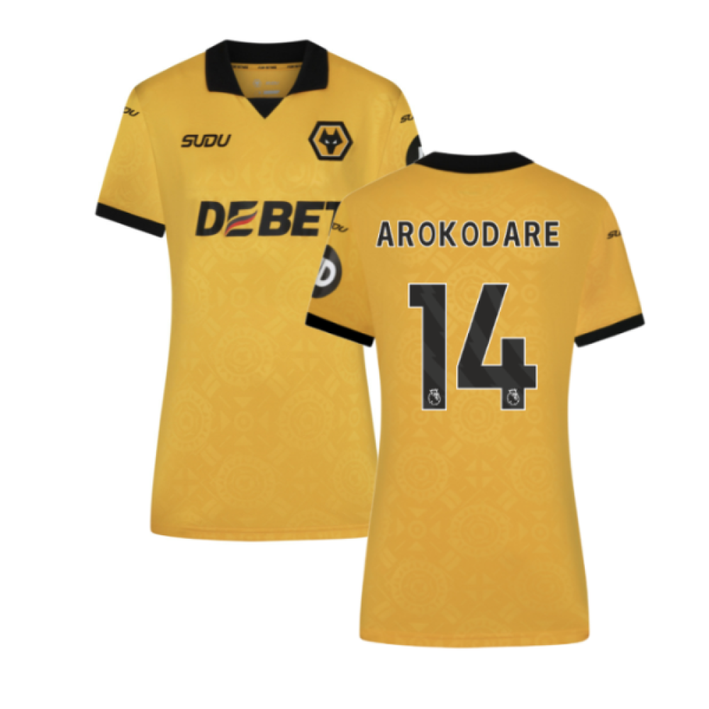 2025-2026 Wolves Home Shirt (Womens) (Arokodare 14)