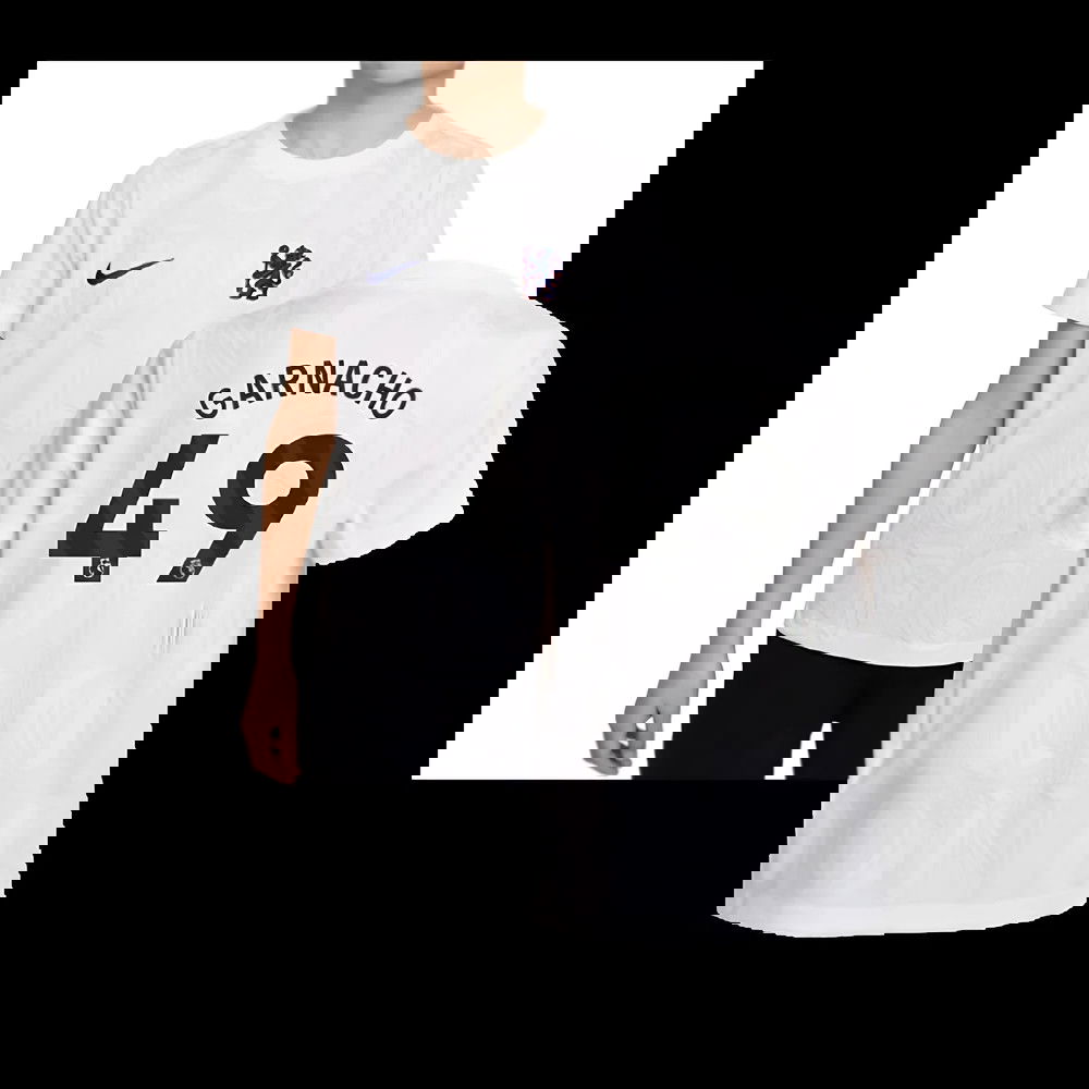 2025-2026 Chelsea Pre-Match Shirt (White) - Kids (Garnacho 49)