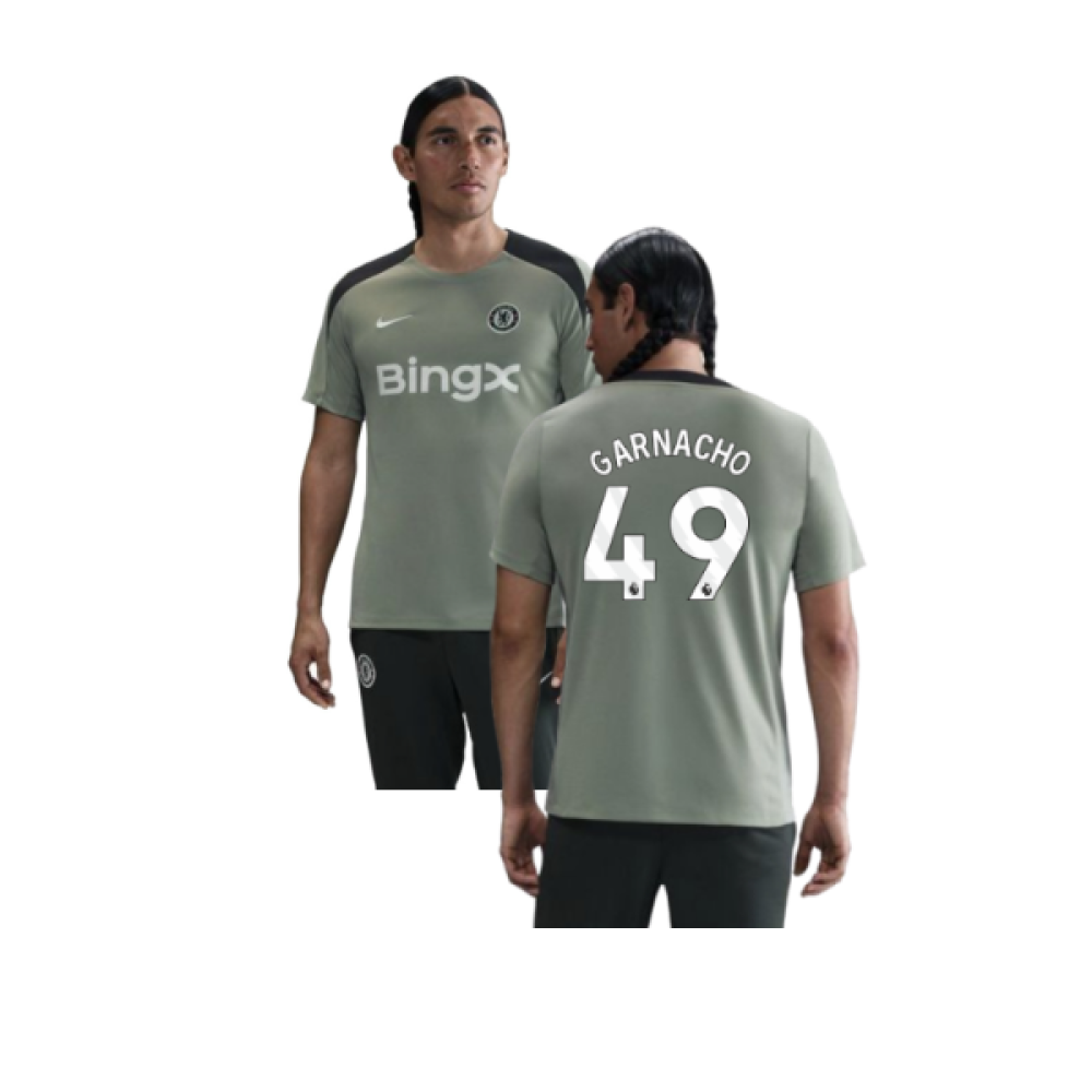 2025-2026 Chelsea Strike Training Shirt (Jade Green) (Garnacho 49)