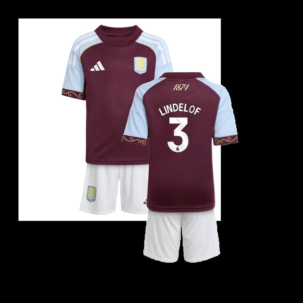 2025-2026 Aston Villa Home Mini Kit (Lindelof 3)