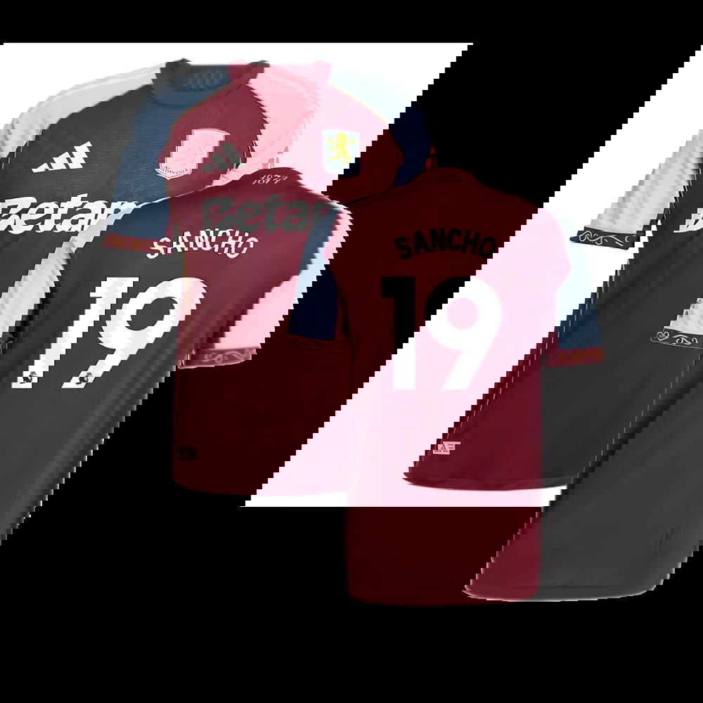 2025-2026 Aston Villa Authentic Home Shirt (Sancho 19)