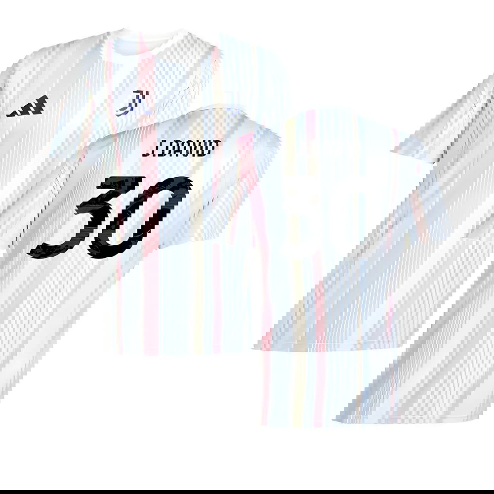 2025-2026 Juventus Pre-Match Shirt (White) (J.David 30)