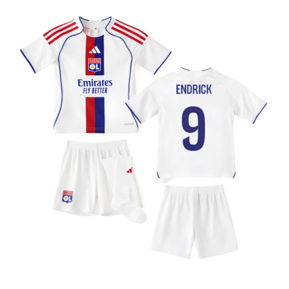 2025-2026 Olympique Lyon Home Mini Kit (Endrick 9)
