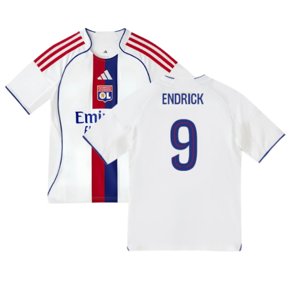 2025-2026 Olympique Lyon Home Shirt (Kids) (Endrick 9)