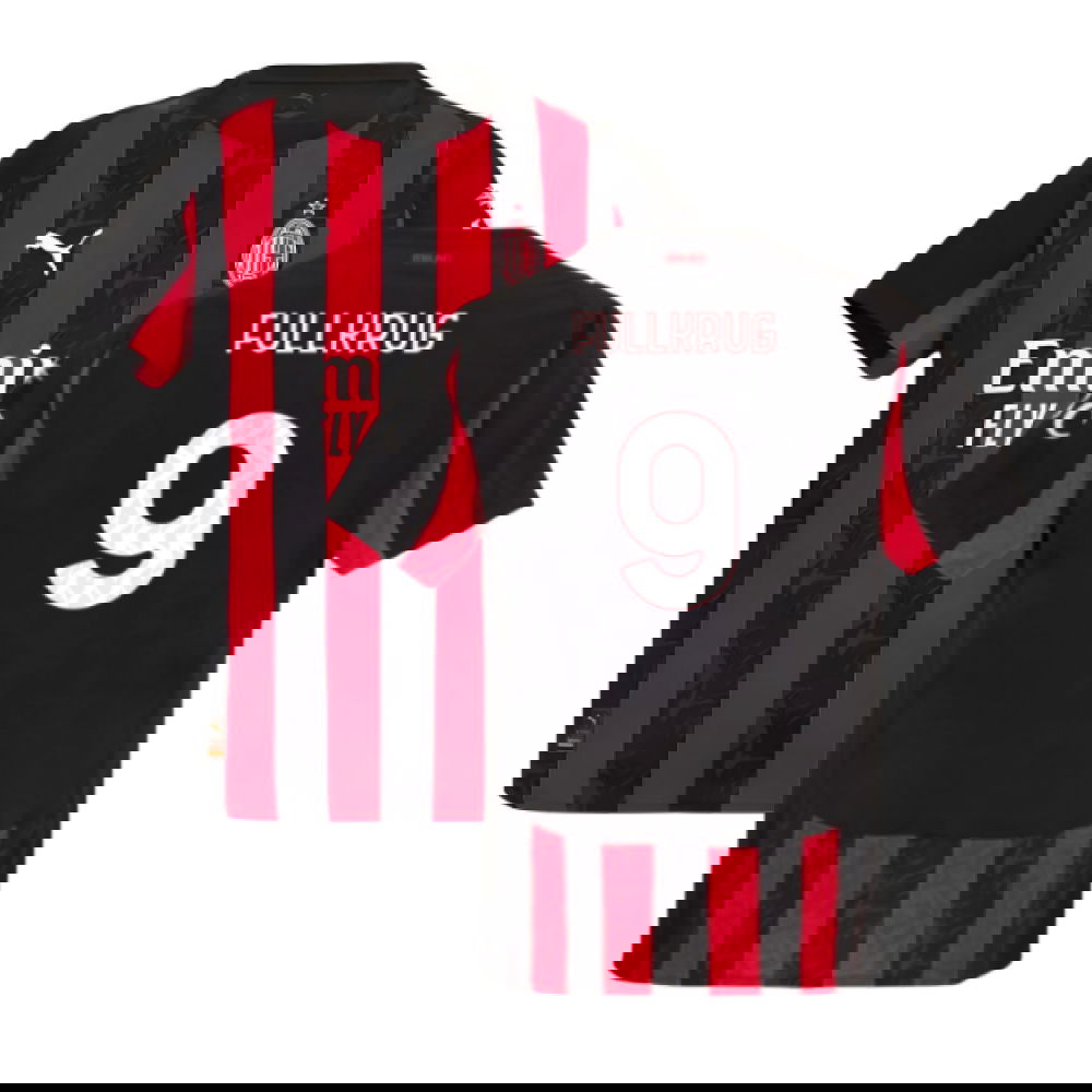2025-2026 AC Milan Authentic Home Shirt (Fullkrug 9)