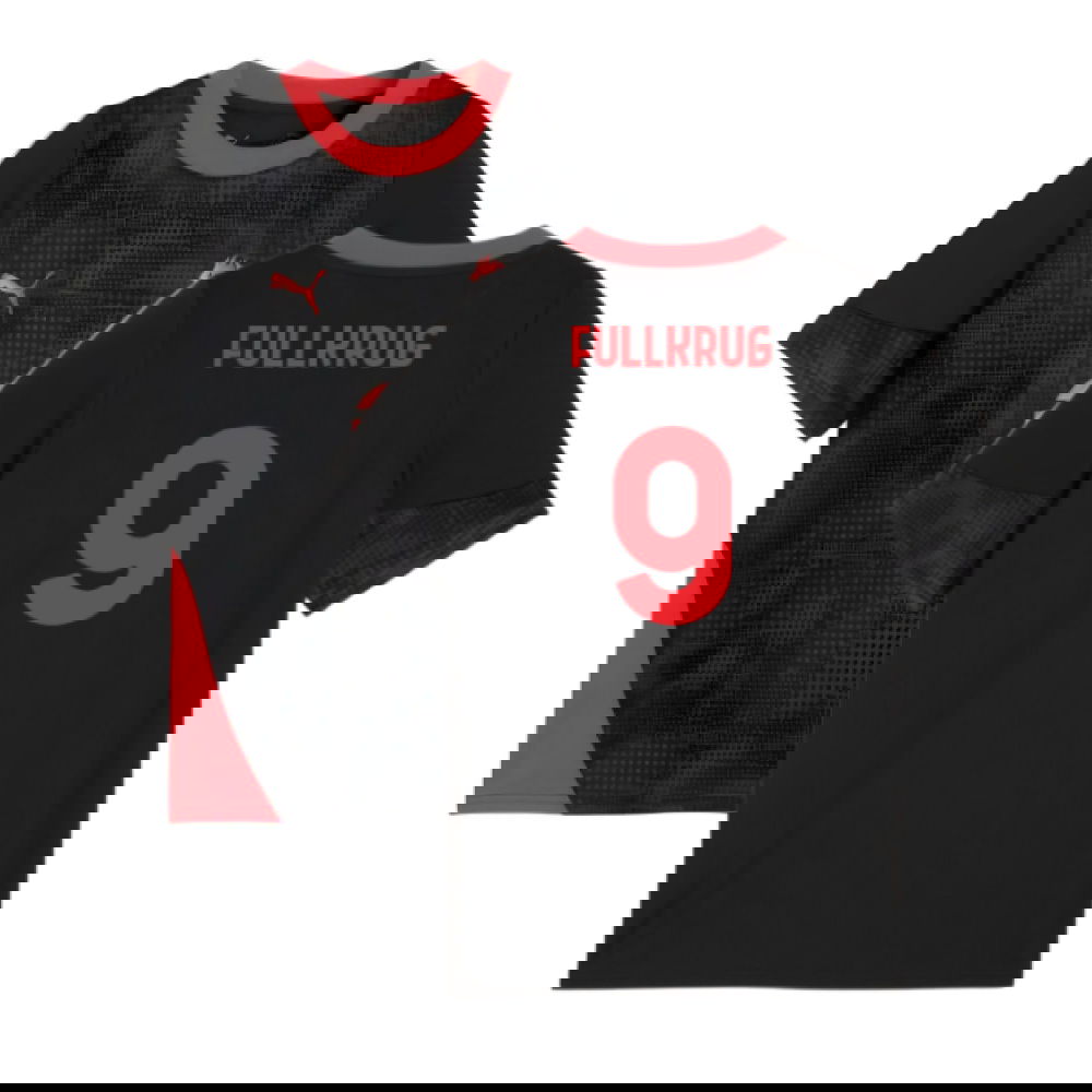 2025-2026 AC Milan Training Jersey (Black) - Kids (Fullkrug 9)