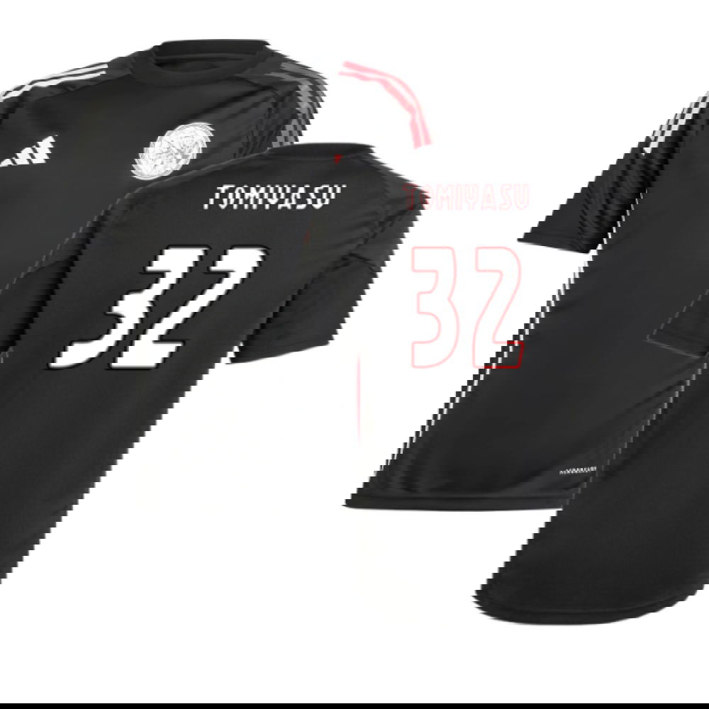 2025-2026 Ajax Training Shirt (Black) - Kids (Tomiyasu 32)