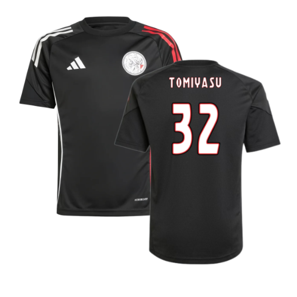 2025-2026 Ajax Training Shirt (Black) - Kids (Tomiyasu 32)