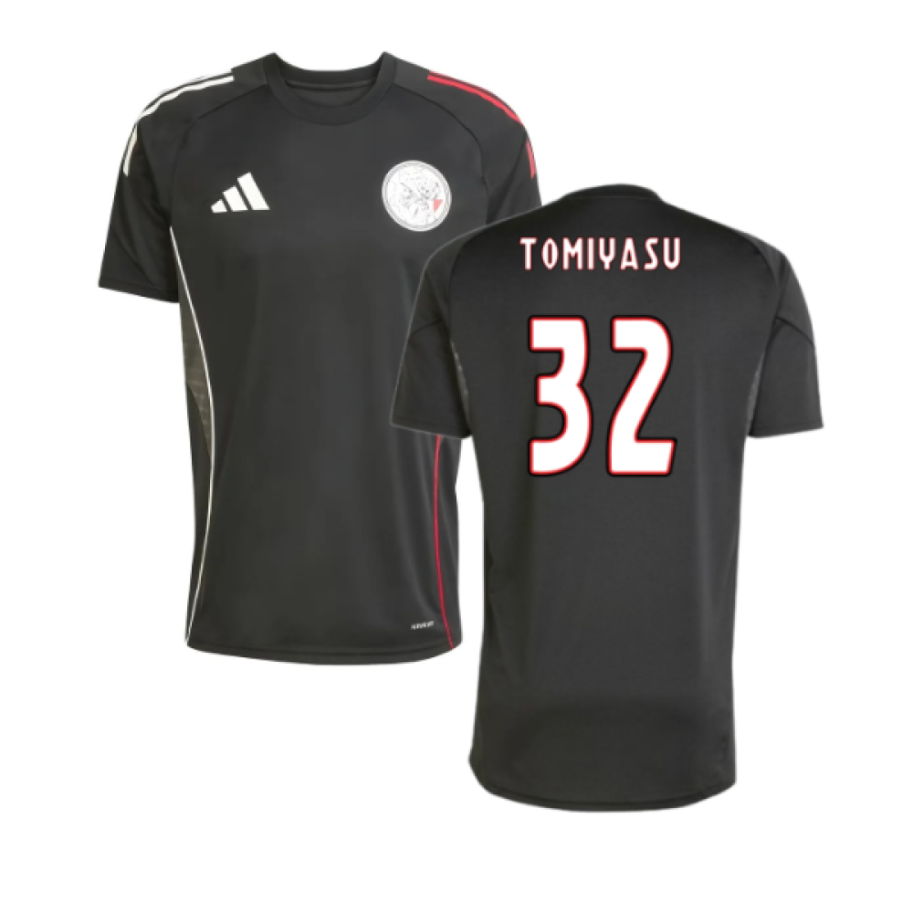 2025-2026 Ajax Training Shirt (Black) (Tomiyasu 32)