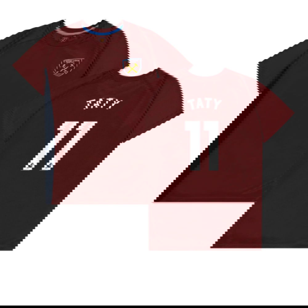 West Ham United Poly T-Shirt (Claret/Blue) - Kids (Taty 11)