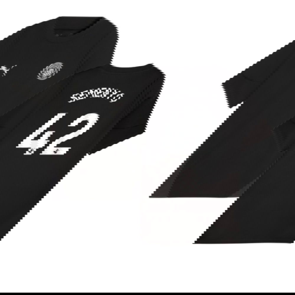 2025-2026 Man City Training Jersey (Black) - Kids (Semenyo 42)