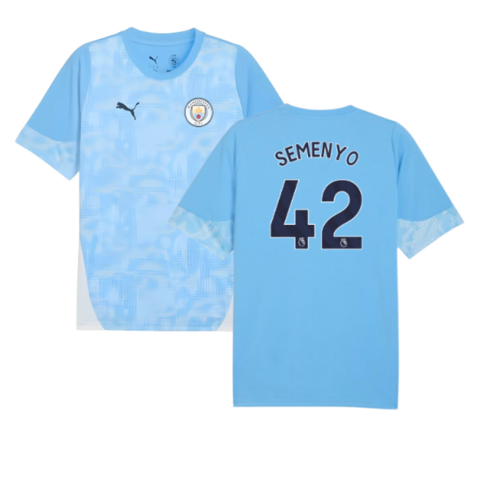 2025-2026 Man City Training Jersey (Light Blue) - Kids (Semenyo 42)