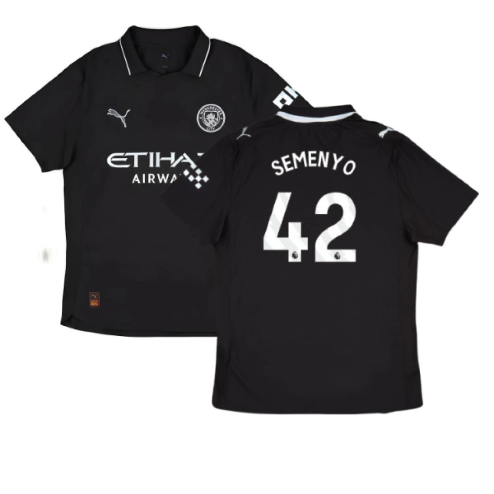 2025-2026 Man City Authentic Away Shirt (Semenyo 42)