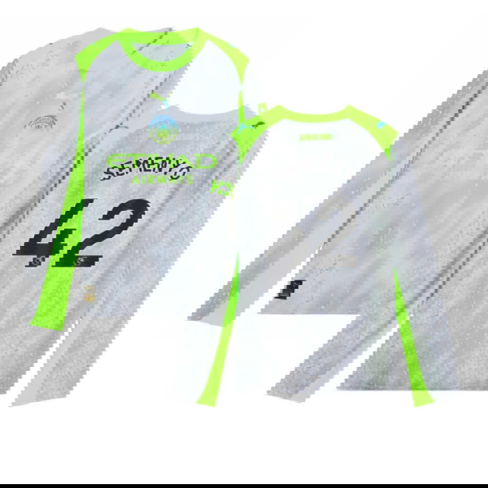 2025-2026 Man City Long Sleeve Third Shirt (Kids) (Semenyo 42)