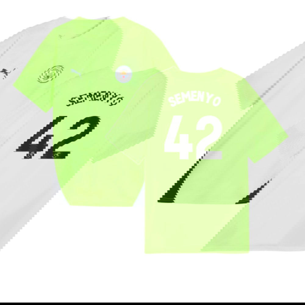 2025-2026 Man City Training Jersey (Fizzy Apple) - Kids (Semenyo 42)