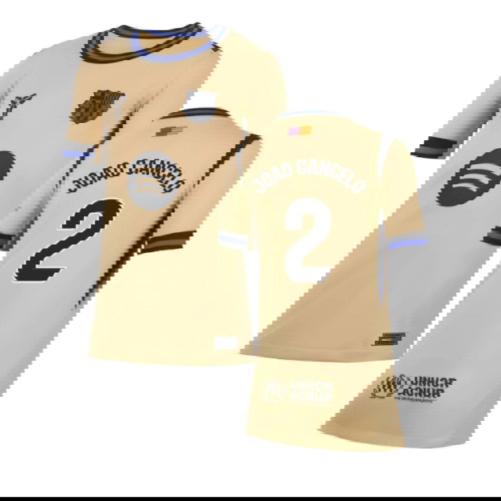 2025-2026 Barcelona Away Shirt (Kids) (Joao Cancelo 2)